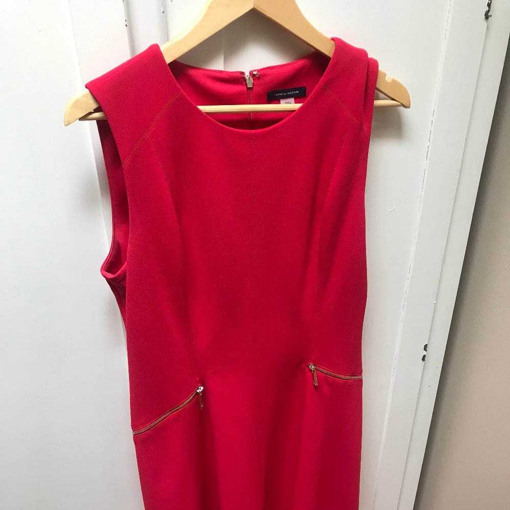 Pinkish-red dress